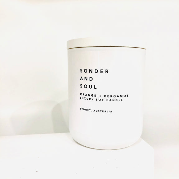 orange + bergamot soy candle