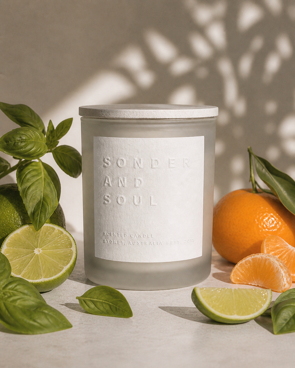Lime, Basil + Mandarin Soy Candle