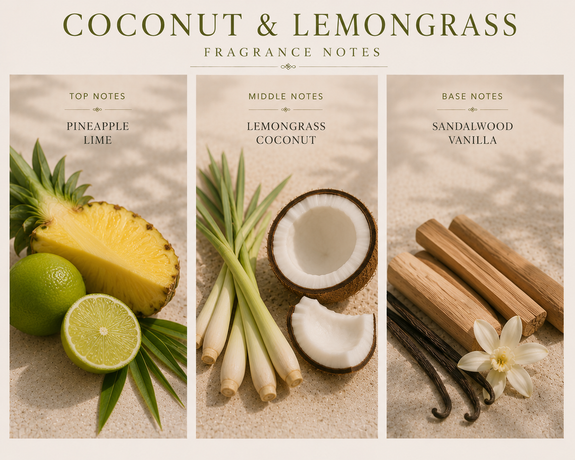 Coconut and Lemongrass Soy Candle