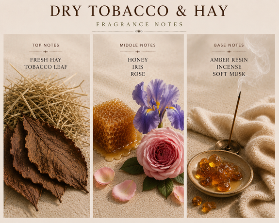 Dry Tobacco and Hay Soy Candle