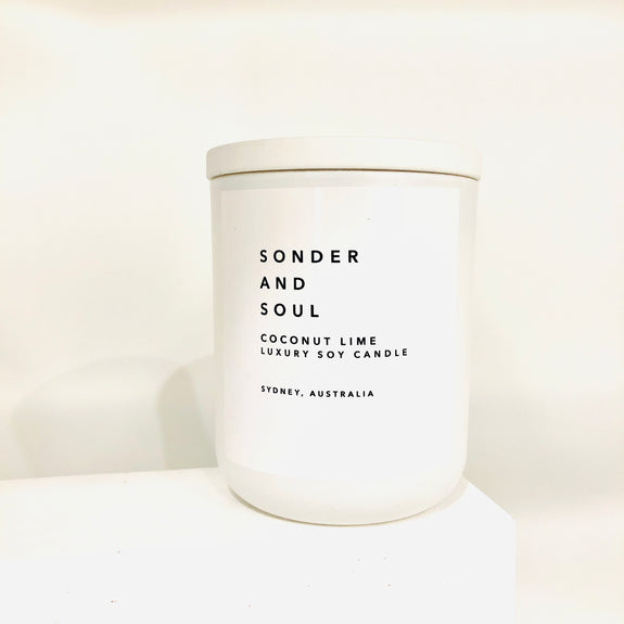 coconut lime soy candle