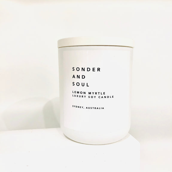 lemon myrtle soy candle