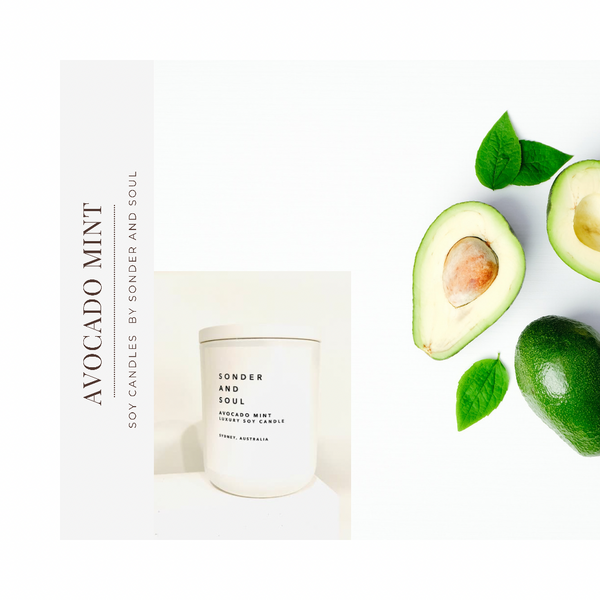 avocado mint soy candle